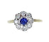 Bague 53 Bague marguerite en or, saphir et diamants 58 Facettes AB572