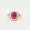 Bague BAGUE RUBIS BIRMAN NATUREL NON CHAUFFE ENTOURAGE DIAMANTS OR JAUNE 18K 58 Facettes 1