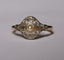 Bague 56 Bague Art Déco deux ors et perle 58 Facettes 597