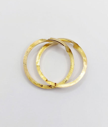 Bague 60 RARE Alliance jumelée or jaune finement ciselée, NON gravée (circa 1880) 58 Facettes A04721