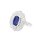 Bague 50 Bague pompadour platine, saphir et diamants. 58 Facettes 34995