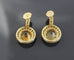 Boucles d'oreilles Boucles d'oreilles or jaune, citrine et diamants cognac 58 Facettes