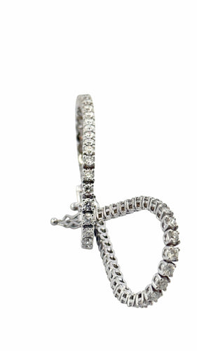 Bracelet Bracelet rivière de diamants or blanc 18 carats 58 Facettes
