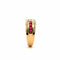 Bague 52 Bague or jaune rubis et diamants 58 Facettes