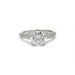 Bague 48 Solitaire accompagné or blanc diamants - 1,51 carat D VS1 58 Facettes 240329R