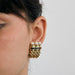 Boucles d'oreilles Boucles d'oreilles or jaune rubis, émeraudes, saphir et perles de cultures 58 Facettes AB32