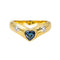Bague 54 Bague Jonc Or jaune Saphir, Diamant 58 Facettes 4286094CN