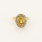 Bague 52 Bague or jaune et blanc, saphir jaune et diamants 58 Facettes B250159
