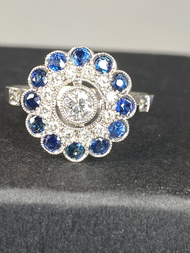 Bague 57 Bague diamants, saphir 58 Facettes AB45