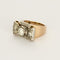 Bague 53,5 Bague noeud en or rose, platine et diamants 58 Facettes DIE1496