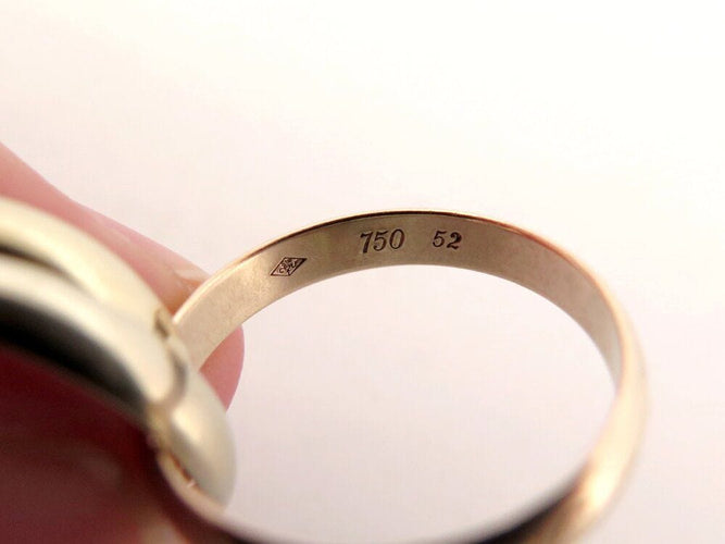 Bague 52 vintage bague CARTIER trinity mm classique 3 anneaux t52 en or 18k 58 Facettes 267271