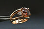 Bague 53 Bague Française en Or Rose Surmontée d'une Tourmaline Rose et de 2 Diamants Troïda 58 Facettes