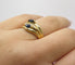 Bague 54 Bague ancienne or jaune, saphirs et diamants 58 Facettes