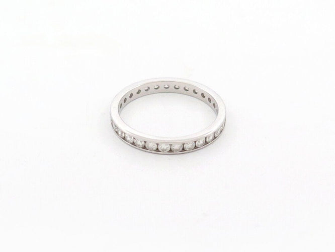 Bague 54 bague alliance americaine t 54 34 diamants 1.1ct or blanc 18k en 58 Facettes 266001