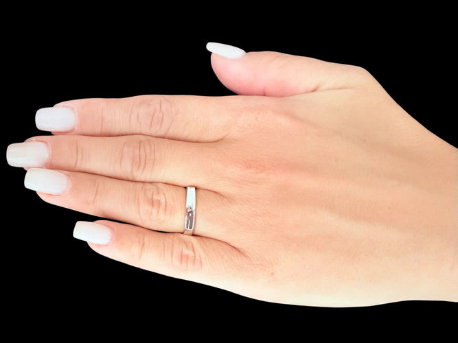 Bague 58 MAUBOUSSIN -  bague bandeau en or blanc 58 Facettes