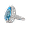 Bague 51.5 Bague Cocktail Or blanc Topaze, Diamant 58 Facettes 3798774CN