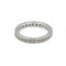Bague 56 Alliance or blanc diamants 58 Facettes 220508R