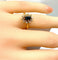 Bague 49 Bague marguerite en or jaune, saphir et diamants 58 Facettes AB655
