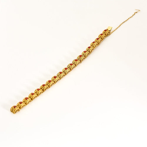 Bracelet Bracelet souple en or jaune et cornalines 58 Facettes PAL30432