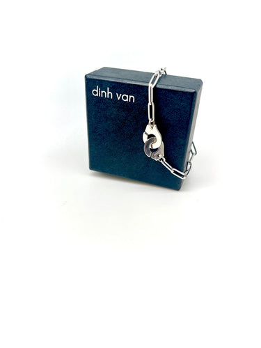 Bracelet DINH VAN - Bracelet Menottes R12 or blanc 58 Facettes M9044