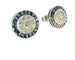 Boucles d'oreilles Paire de boucles Art Déco or blanc, diamants et saphirs 58 Facettes