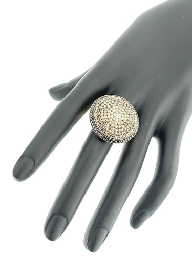 Bague 53 Bague Cocktail Piero Milano Or Rose 3,50 ct Diamants Certifiés IGI 58 Facettes