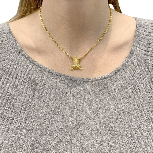 Collier Collier « Grenouille », or jaune. 58 Facettes 34917