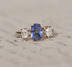 Bague 53.5 Bague ancienne en saphir bleu et diamant 58 Facettes