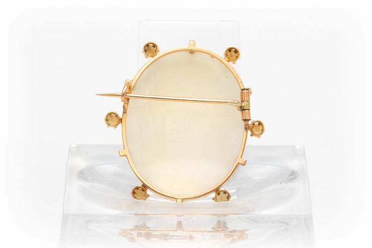 Broche Broche Années 50 or jaune, perles fines et camée 58 Facettes 13901