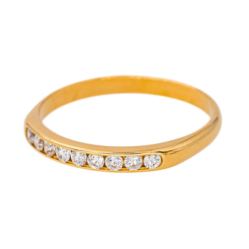 52 Bague Demi alliance Or jaune Diamant 58 Facettes 4137848CN