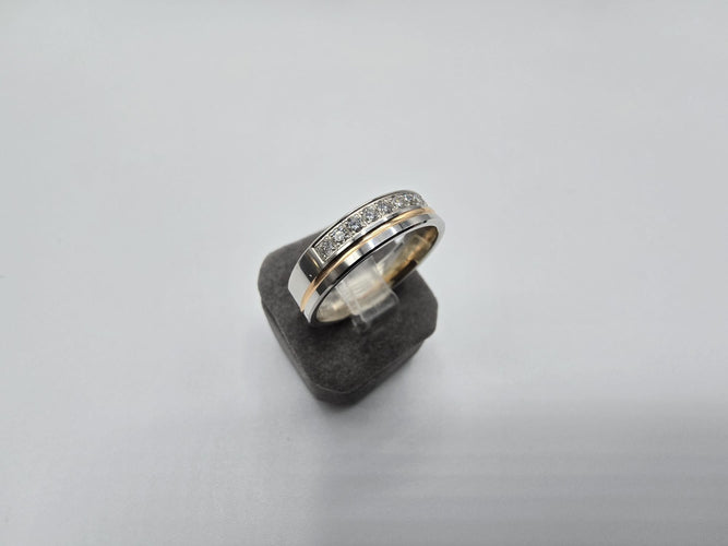 Bague 56 Bague Or Blanc Jaune / Rose sertie de diamants 58 Facettes 1-0000636/2