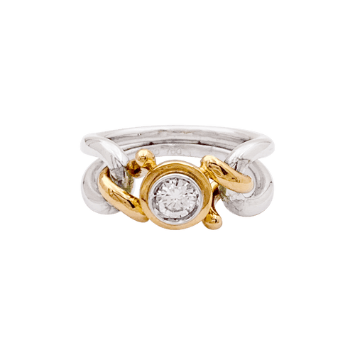 Bague 51 Bague FRED, deux tons d'or et diamant. 58 Facettes 34534