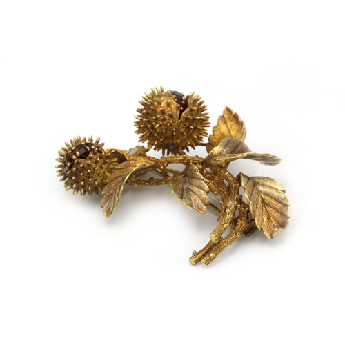 Broche Broche Châtaignes - Or & Grenats 58 Facettes 250270R