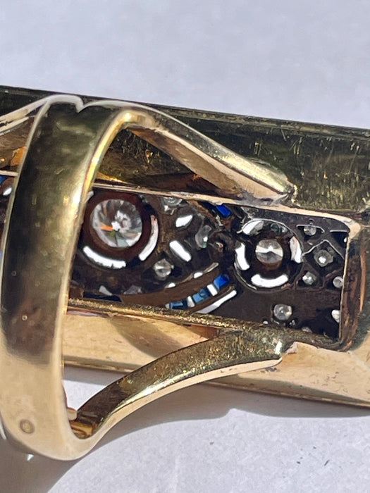 Seltener Ring Art Deco Diamanten