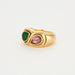 Bague BAGUE BULGARI VINTAGE EMERAUDE & SAPHIR ROSE 58 Facettes 32700041