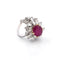 Bague 58 Bague en or blanc avec rubis et diamants 58 Facettes