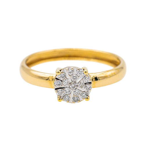 Bague 55.5 Bague Or jaune, Or blanc Diamant 58 Facettes 3789767CN