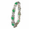 Bracelet Bracelet vintage luxueux : diamants 16 carats, émeraudes colombiennes 7 carats 58 Facettes 16196-0083