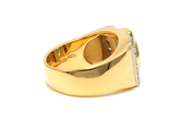 Bague 54 Bague MANFREDI contemporaine en or jaune, topaze et diamants 58 Facettes 22803