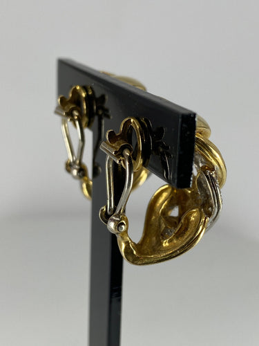 Boucles d'oreilles REPOSSI- Boucles d’oreilles modèle tresses diamants 58 Facettes AB34