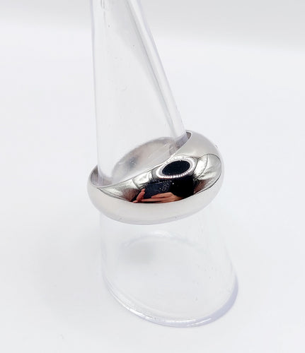 Bague 56 Bague art déco bombé dôme or blanc 58 Facettes A04310