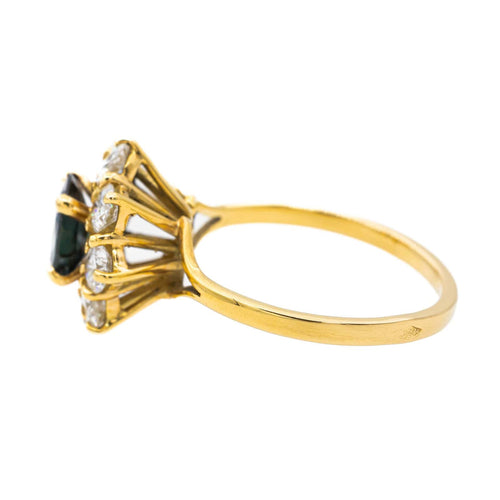 Bague 55 Bague Or jaune Saphir, Diamant 58 Facettes 578410CD