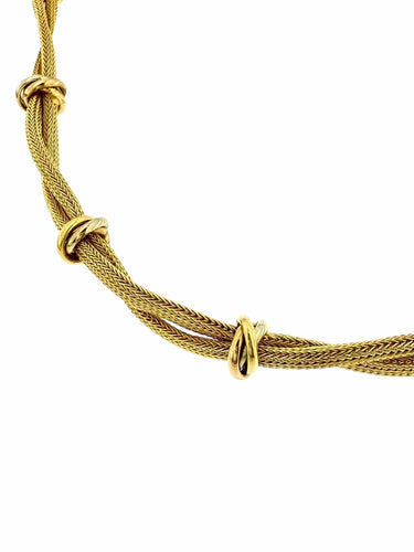 Bracelet Ensemble italien de collier et de bracelet en maille d'or 58 Facettes