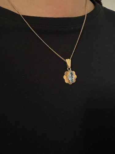 Pendentif Pendentif Or Et Topaze Bleue 58 Facettes