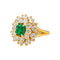 Bague 47.5 Bague Pompadour Or jaune Emeraude, Diamant 58 Facettes 3455379CN