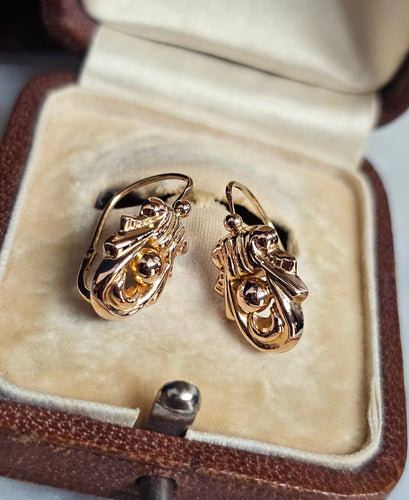 Boucles d'oreilles Boucles d'oreilles Art Déco or rose 58 Facettes 667