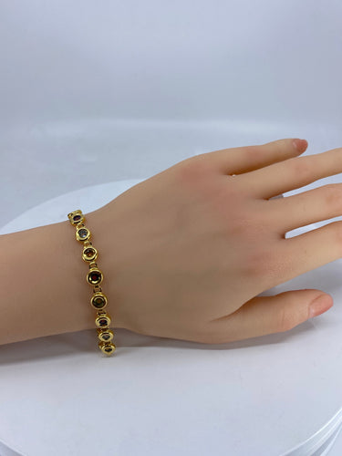 Bracelet Bracelet en or 18 carats et pierres fines 58 Facettes AB350