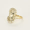 Bague 56 Bague en or jaune et argent , diamants et saphirs 58 Facettes LJBAV2