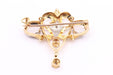 Pendentif Pendentif Art Nouveau en or jaune et blanc serti de diamants 58 Facettes 21207