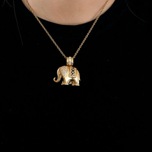 Pendentif Pendentif éléphant précieux 58 Facettes LP465